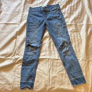 Abercrombie Kids Blue Distressed Skinny Jeans